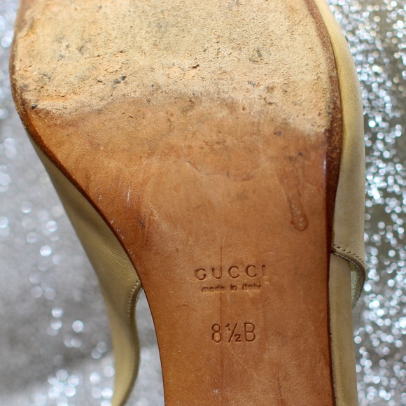 Gucci Square Toe Leather Slingback Pump (STEAL) - Picture 7 of 7